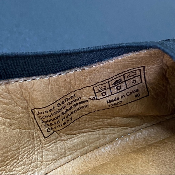 Josef Seibel Pippa Ballet Flats Women's Size 9 Shoes EU40 Black Leather Cap Toe - Picture 9 of 11